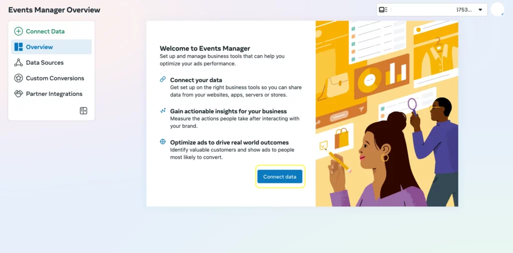 Connecting a new data source in Events Manager